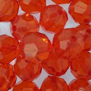 Red Faceted Bead - 20mm - Set of 3