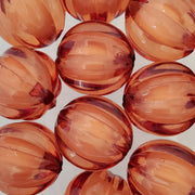 Ridged Clear Brown Bead - 20mm - Set of 3