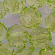 Green Faceted Bead - 20mm - Set of 3