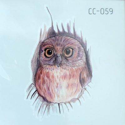 Owl, CC-059, Temporary Tattoos, Mini Series