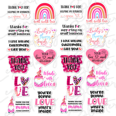 Small Business Vinyl Stickers, set of 22