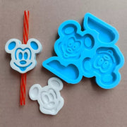 Mouse Face Straw Topper Mold