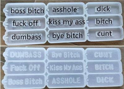 Dirty Words Keychain Mold