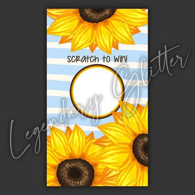 Sunflowers Scratch Off Cards