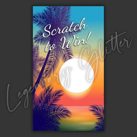 Tropical Sunset Scratch Off Cards