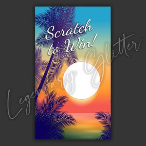Tropical Sunset Scratch Off Cards